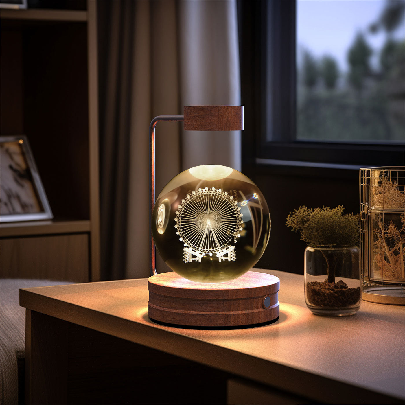 Crystal Ball USB Power Warm Bedside Light Birthday Gift Night Lamp