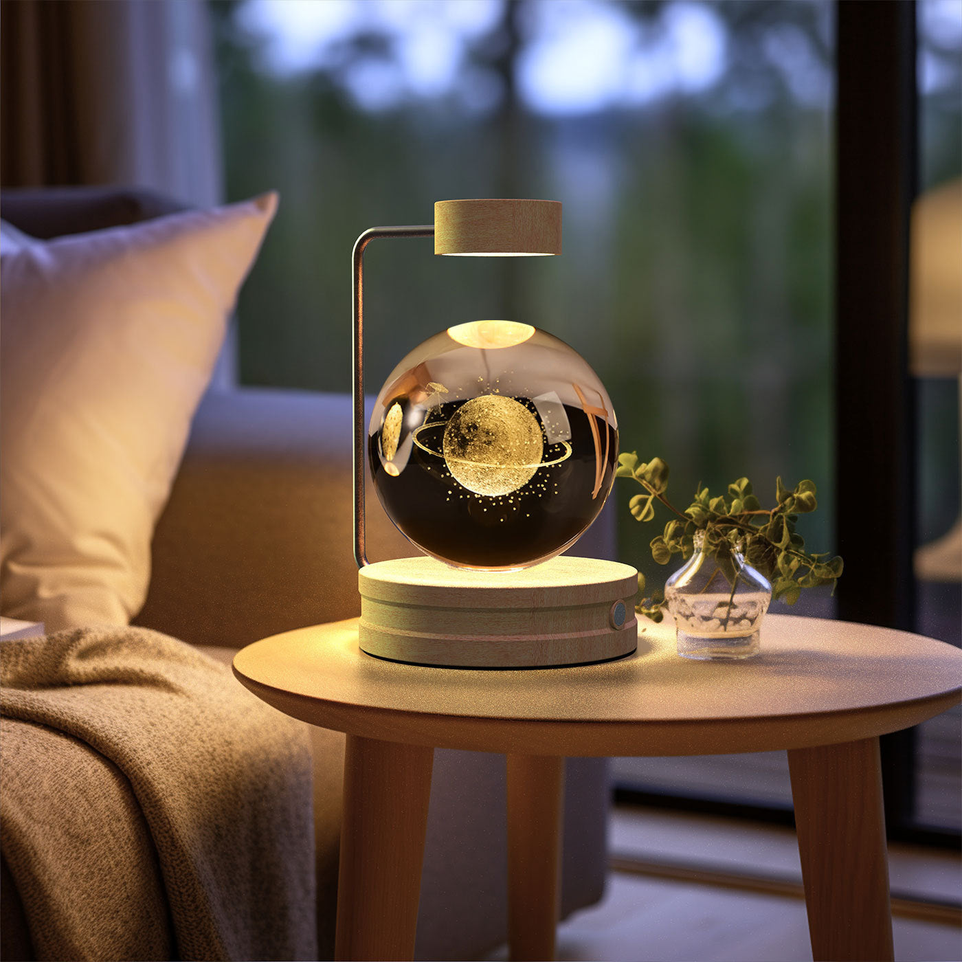 Crystal Ball USB Power Warm Bedside Light Birthday Gift Night Lamp