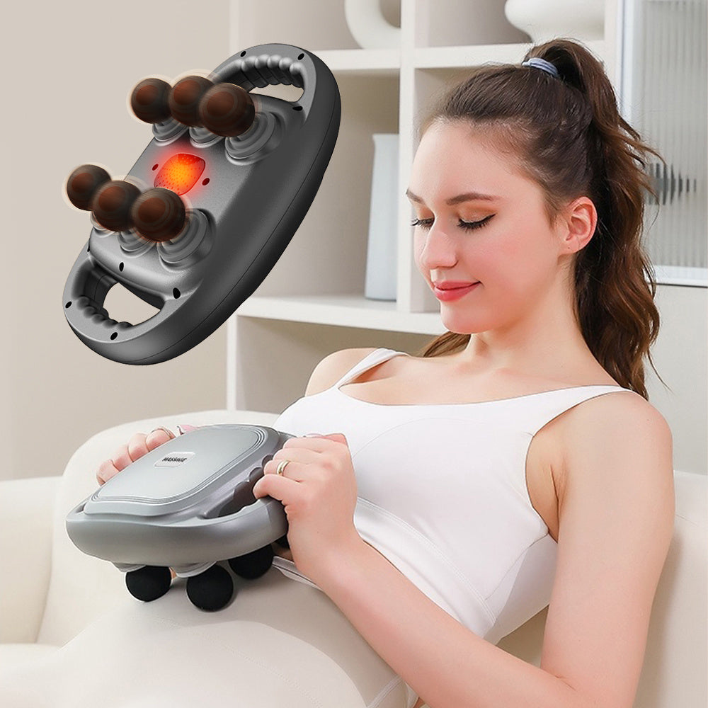 Handheld Deep Tissue Massagers  Percussion Massage Gun  6-Head Back Massager
