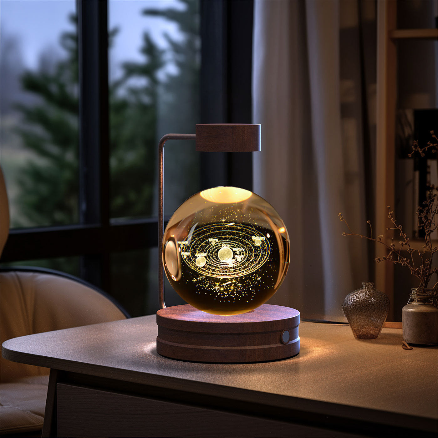 Crystal Ball USB Power Warm Bedside Light Birthday Gift Night Lamp