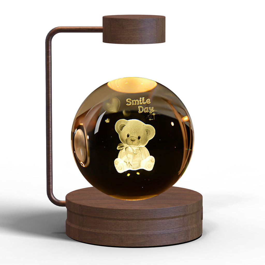 Crystal Ball USB Power Warm Bedside Light Birthday Gift Night Lamp