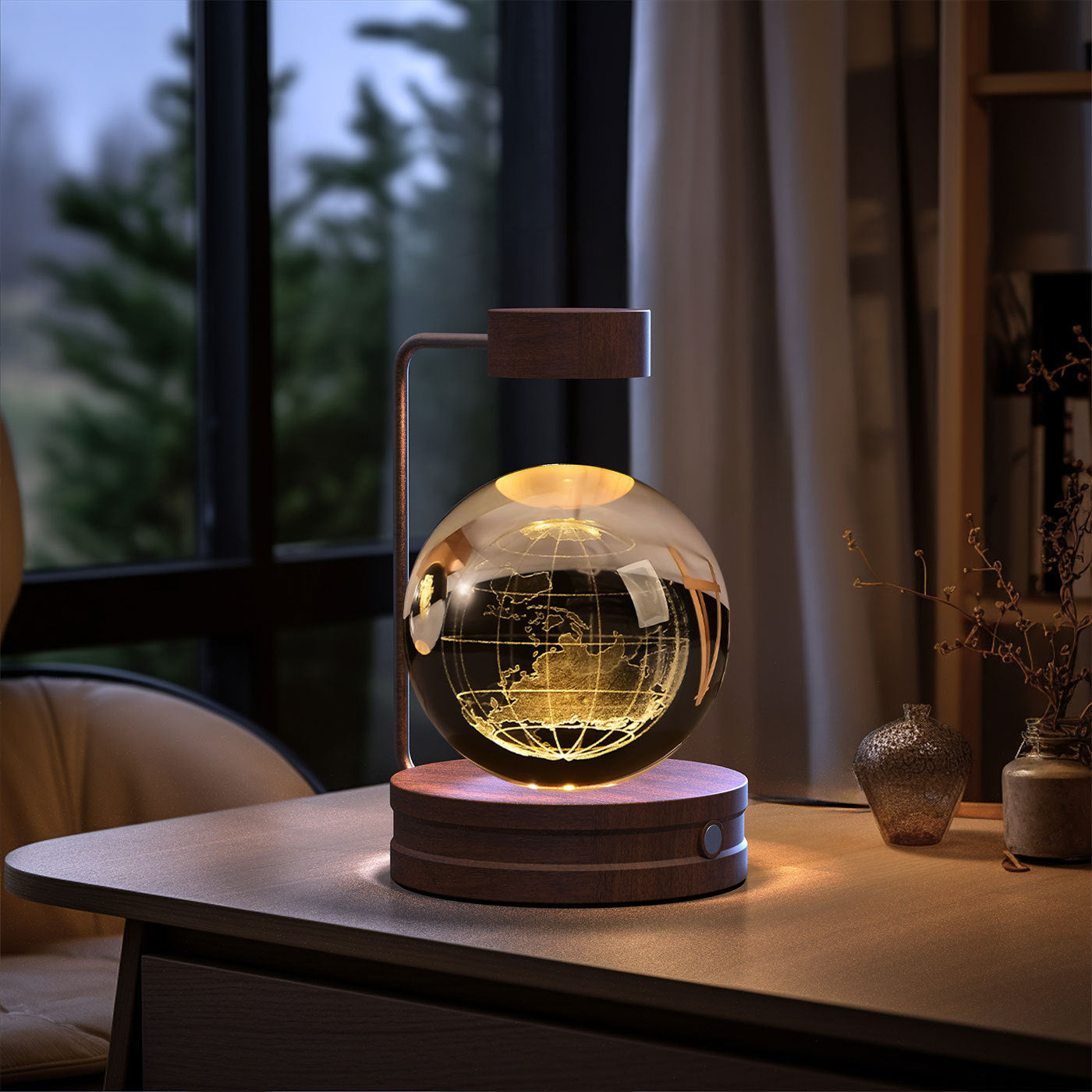 Crystal Ball USB Power Warm Bedside Light Birthday Gift Night Lamp